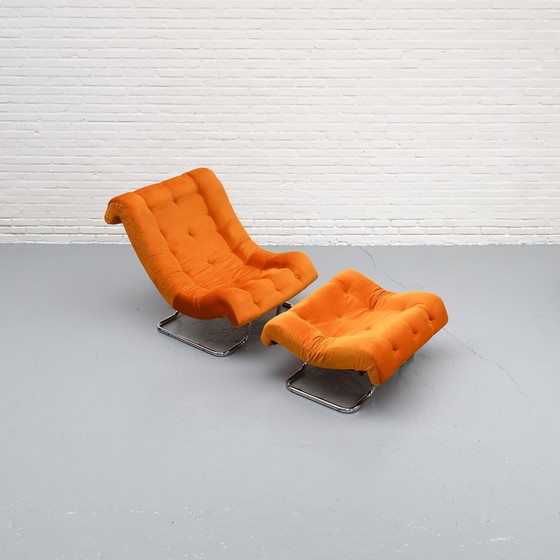 Image 1 of Fauteuil Lounge & Hocker '70S