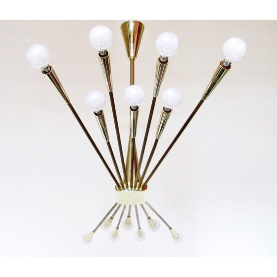 Image 1 of Lustre Sputnik vintage par Oscar Torlasco pour Lumi, Italie 1950