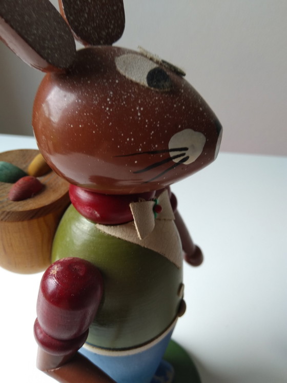 Image 1 of Ore Mountain Vintage Couple de lièvres, lapins de Pâques