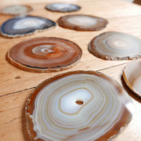 Image 1 of Lot de 6 sous-verres en pierre, France 1970