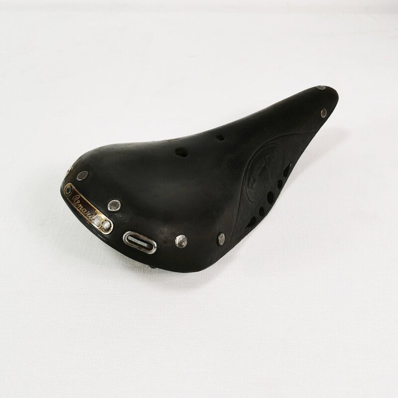 selle cuir INEXTENSIBLE vélo années 1920 1930 longueur 34cm