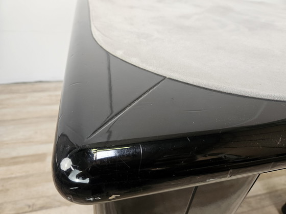 Image 1 of Table de jeu vintage en tissu gris attribuée à Pierluigi Molinari pour Pozzi Milano