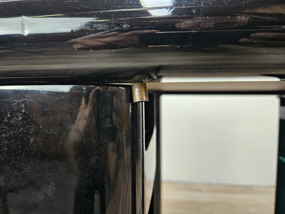 Image 1 of Table de jeu vintage en tissu gris attribuée à Pierluigi Molinari pour Pozzi Milano