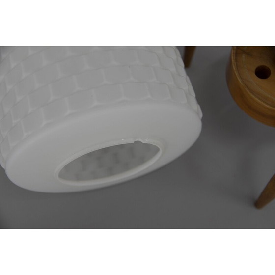 Image 1 of Lampe de table vintage en bois et verre par Uluv, Tchécoslovaquie années 1960