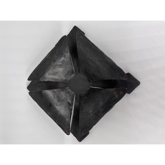 Image 1 of Chandelier vintage en fer forgé de style brutaliste, 1970