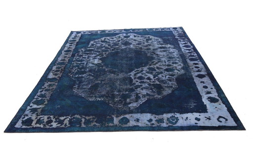 Tapis persan surteint Vintage Distressed Design contemporain