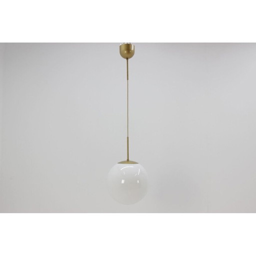 Lampe suspendue en verre vintage par Napako