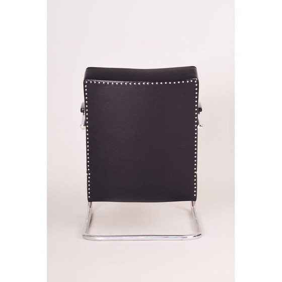 Image 1 of Paire de fauteuils vintage en cuir noir de Mucke Melder, 1930