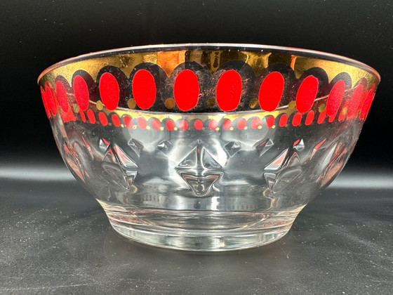 Image 1 of Vintage Italy 50s Dessert Bowls and Large Bowl