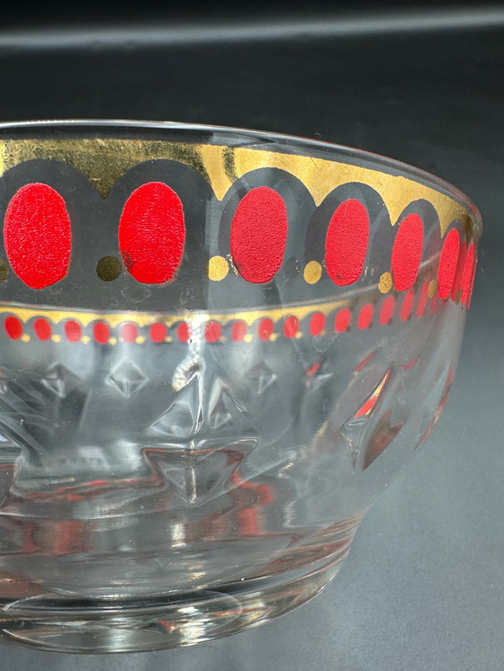 Image 1 of Vintage Italy 50s Dessert Bowls and Large Bowl