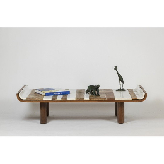 Image 1 of Table basse vintage en céramique en forme de "pagode" par Roger Capron, France 1970