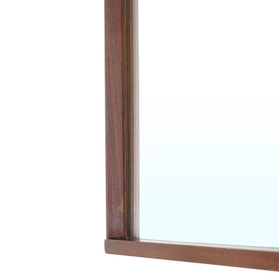 Image 1 of Miroir rectangulaire vintage avec cadre en bois, Italie 1960