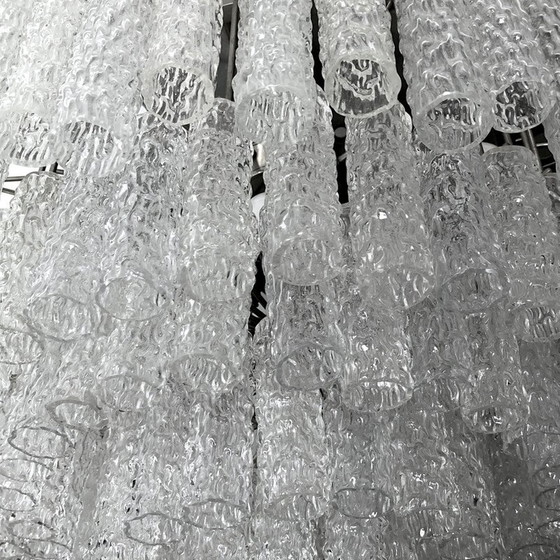 Image 1 of Lustre vintage italien en verre de Murano par Toni Zuccheri pour Venini, 1960s