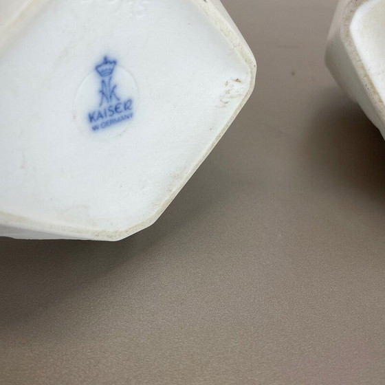 Image 1 of Paire de vases en porcelaine Op Art vintage par Ak Kaiser, Allemagne 1970