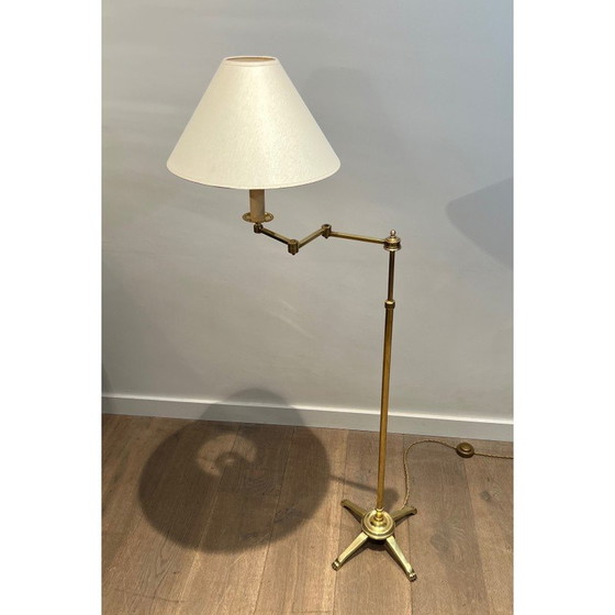 Image 1 of Lampe de lecture vintage en laiton avec bras amovible, 1940