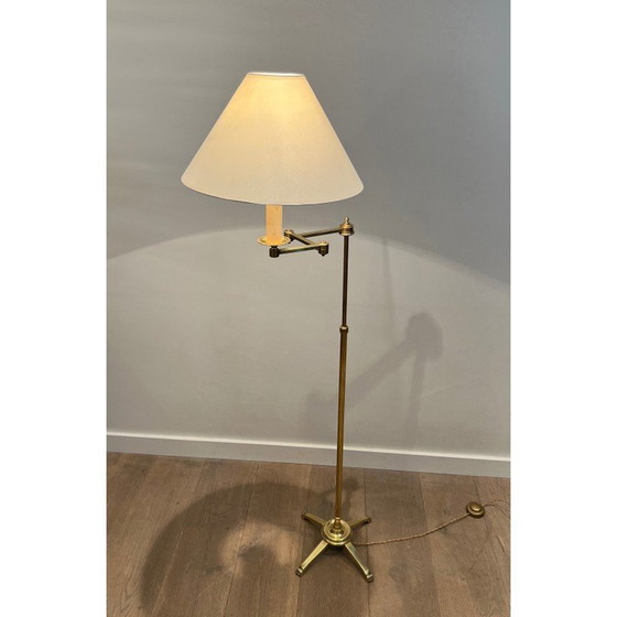 Image 1 of Lampe de lecture vintage en laiton avec bras amovible, 1940