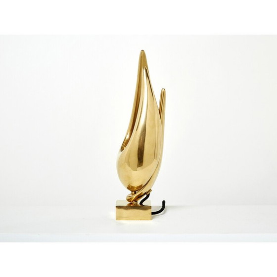 Image 1 of Lampe vintage en bronze doré par Michel Armand, 1970