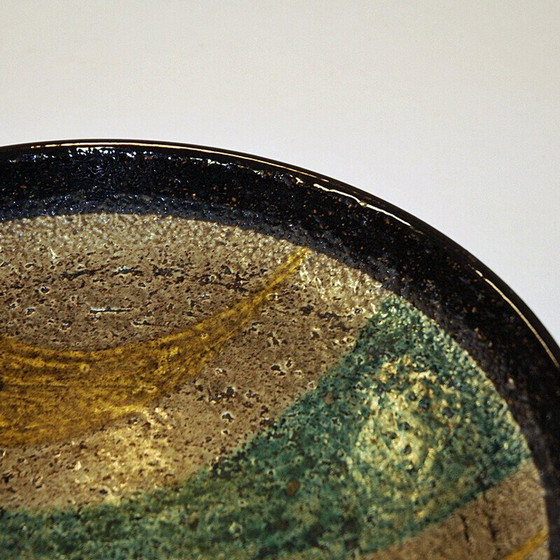 Image 1 of Plat vintage en céramique Campo par Ingrid Atterberg pour Upsala-Ekeby, Suède 1950