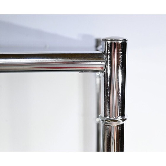 Image 1 of Etagère vintage en métal chromé et verre à 5 niveaux, 1970