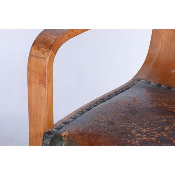 Image 1 of Fauteuil Vintage Art Déco en cerisier par J. Halabala pour Up Zavody, Tchécoslovaquie 1930