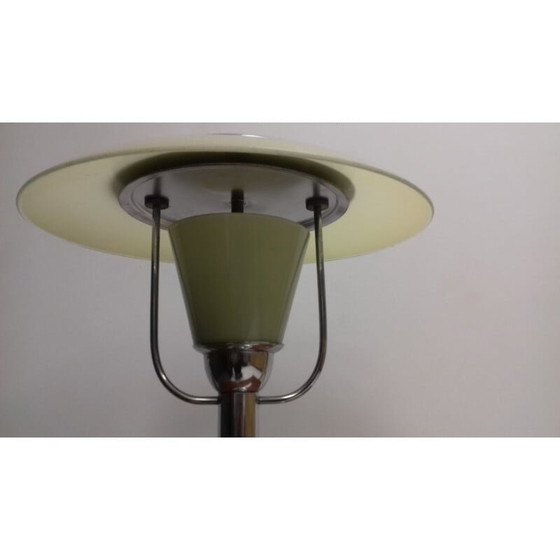 Image 1 of Lampe de table vintage en chrome et verre par Jindřich Halabala, Tchécoslovaquie 1935