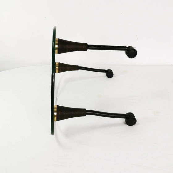 Image 1 of Table basse vintage en bois et métal, Allemagne 1980