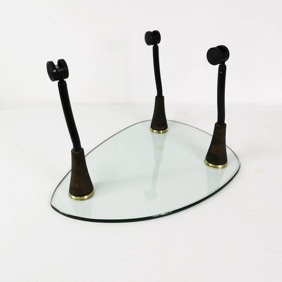 Image 1 of Table basse vintage en bois et métal, Allemagne 1980