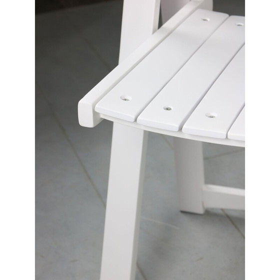 Image 1 of Paire de chaises pliantes Trieste blanches vintage par Aldo Jacober pour Bazzani