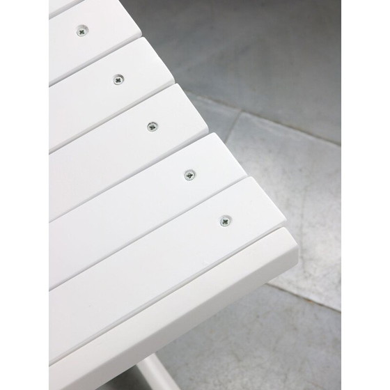Image 1 of Paire de chaises pliantes Trieste blanches vintage par Aldo Jacober pour Bazzani