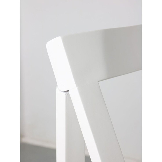 Image 1 of Paire de chaises pliantes Trieste blanches vintage par Aldo Jacober pour Bazzani