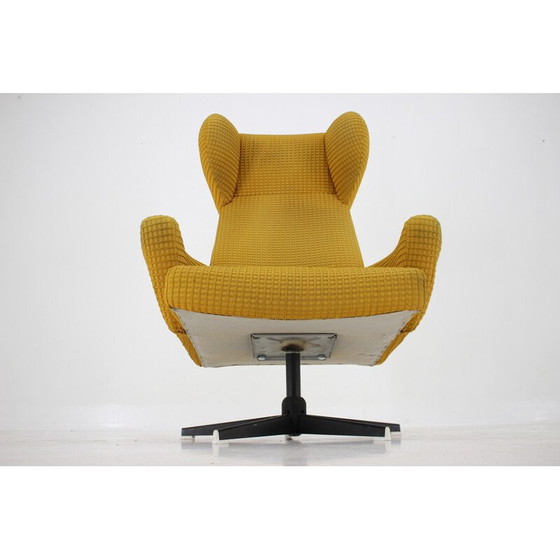 Image 1 of Fauteuil à oreilles pivotant vintage, Tchécoslovaquie 1970