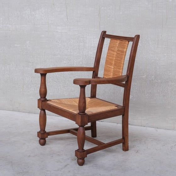 Image 1 of Paire de fauteuils vintage en jonc, France 1950