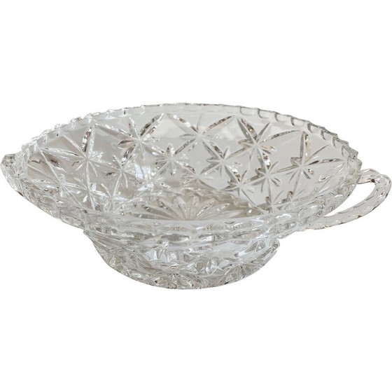 Image 1 of Plat vintage en cristal ciselé