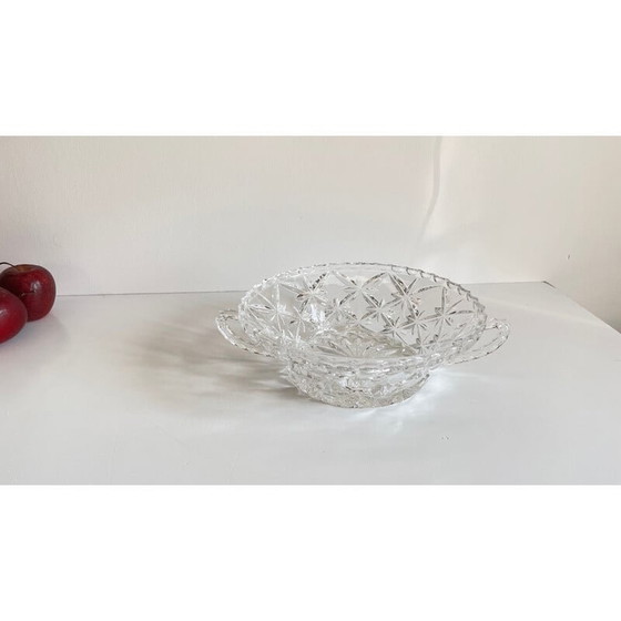 Image 1 of Plat vintage en cristal ciselé