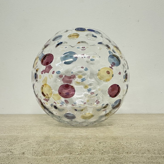 Image 1 of Vase en verre Bohemian Borske Sklo Nemo par Max Kannegiesser 1960S