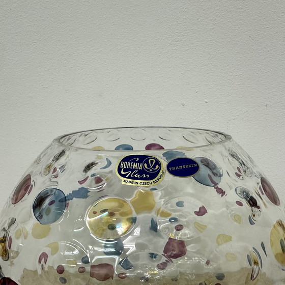 Image 1 of Vase en verre Bohemian Borske Sklo Nemo par Max Kannegiesser 1960S