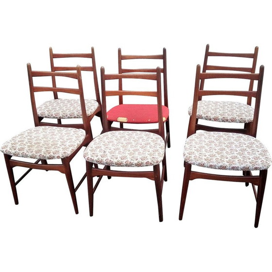 Image 1 of Ensemble de 6 chaises de salle à manger danoises vintage