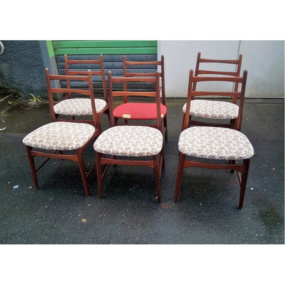 Image 1 of Ensemble de 6 chaises de salle à manger danoises vintage