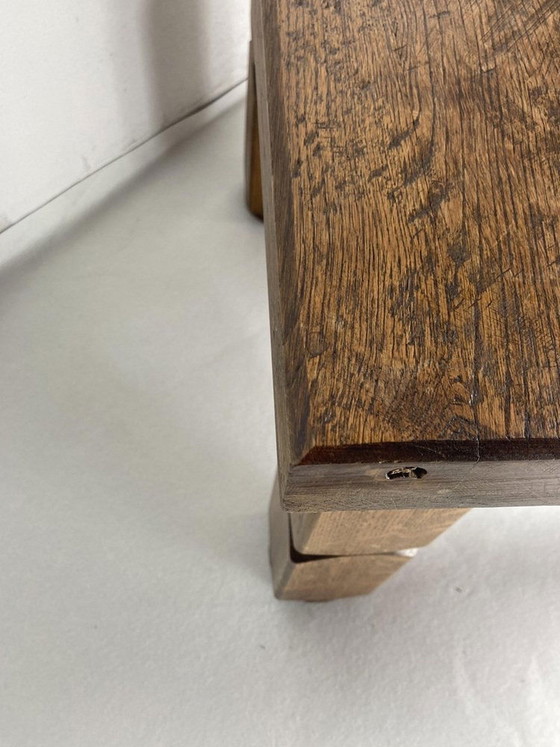 Table basse carrée en chêne de style brutaliste hollandais, 1960S – Tables basses, Wood (photo 7 of 16)