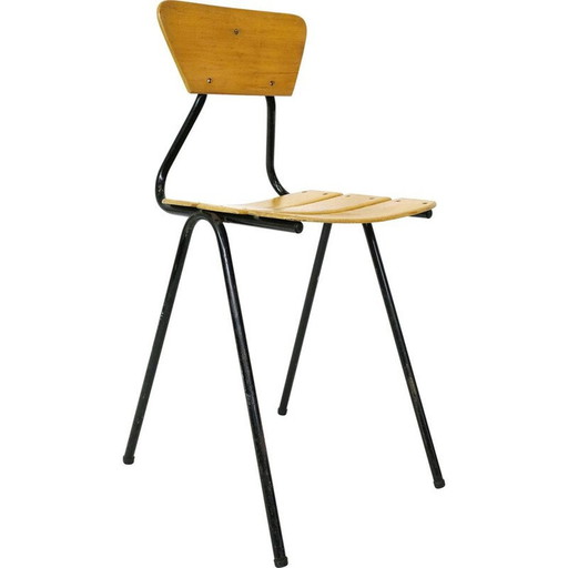 Chaise d'enfant vintage en bois de frêne, 1950