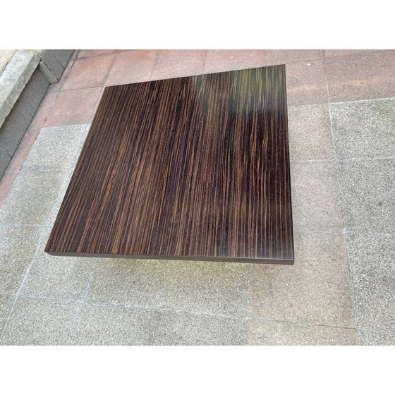 Image 1 of Table basse vintage en bois de Zebrano par Paul Michel, 1974