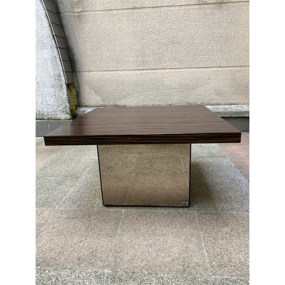 Image 1 of Table basse vintage en bois de Zebrano par Paul Michel, 1974