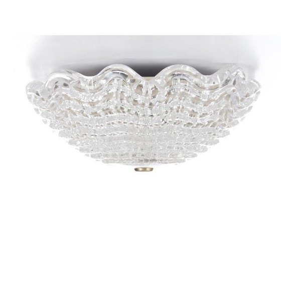 Image 1 of Plafonnier scandinave vintage en cristal par Carl Fagerlund pour Orrefors, 1960
