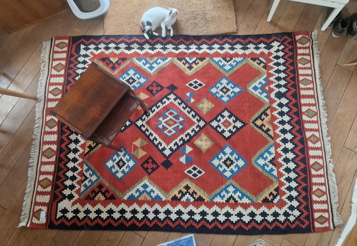 Grand tapis Kilim d'Iran 177 X 253 Cm