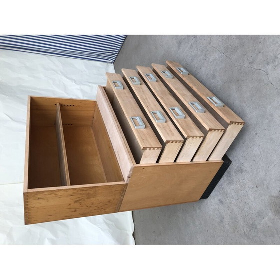 Image 1 of Commode bibliothèque vintage Esavian, école ESA, 1970