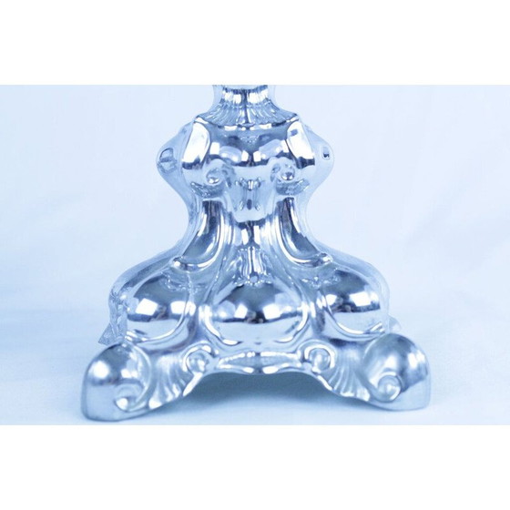 Image 1 of Paire de bougeoirs bleus vintage