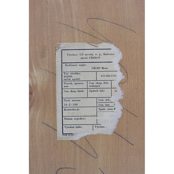 Image 1 of Table basse vintage en acajou pour Up Zavody, République tchèque 1969