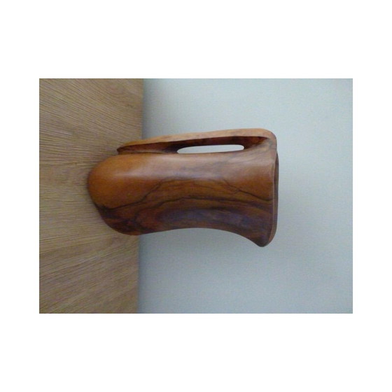 Image 1 of Pichet vintage en bois d'olivier massif 1970