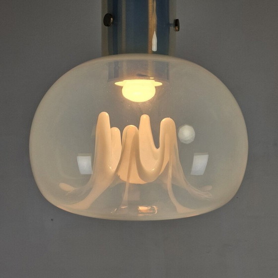 Image 1 of Lampe suspendue vintage en verre de Murano par Toni Zuccheri pour VeArt, Italie 1970