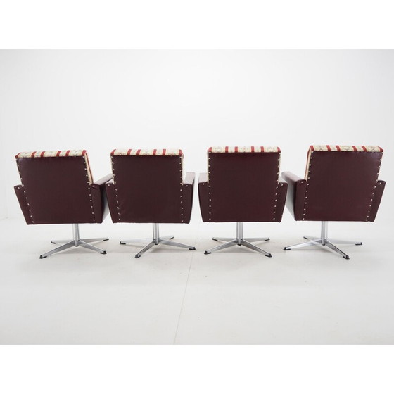 Image 1 of Ensemble de 4 fauteuils rotatifs du milieu du siècle dernier, 1970